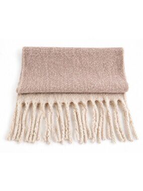 Mer Sea Ombre Scarf Shawl Wrap Blush Pink Fringe Soft Cozy One Size Large